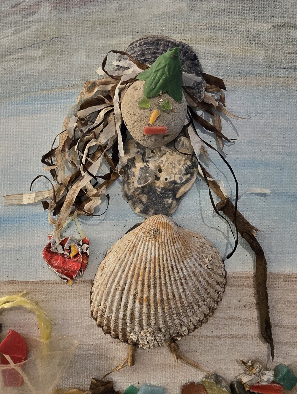 Recycled Trash Art From Oregon Coast 8x10